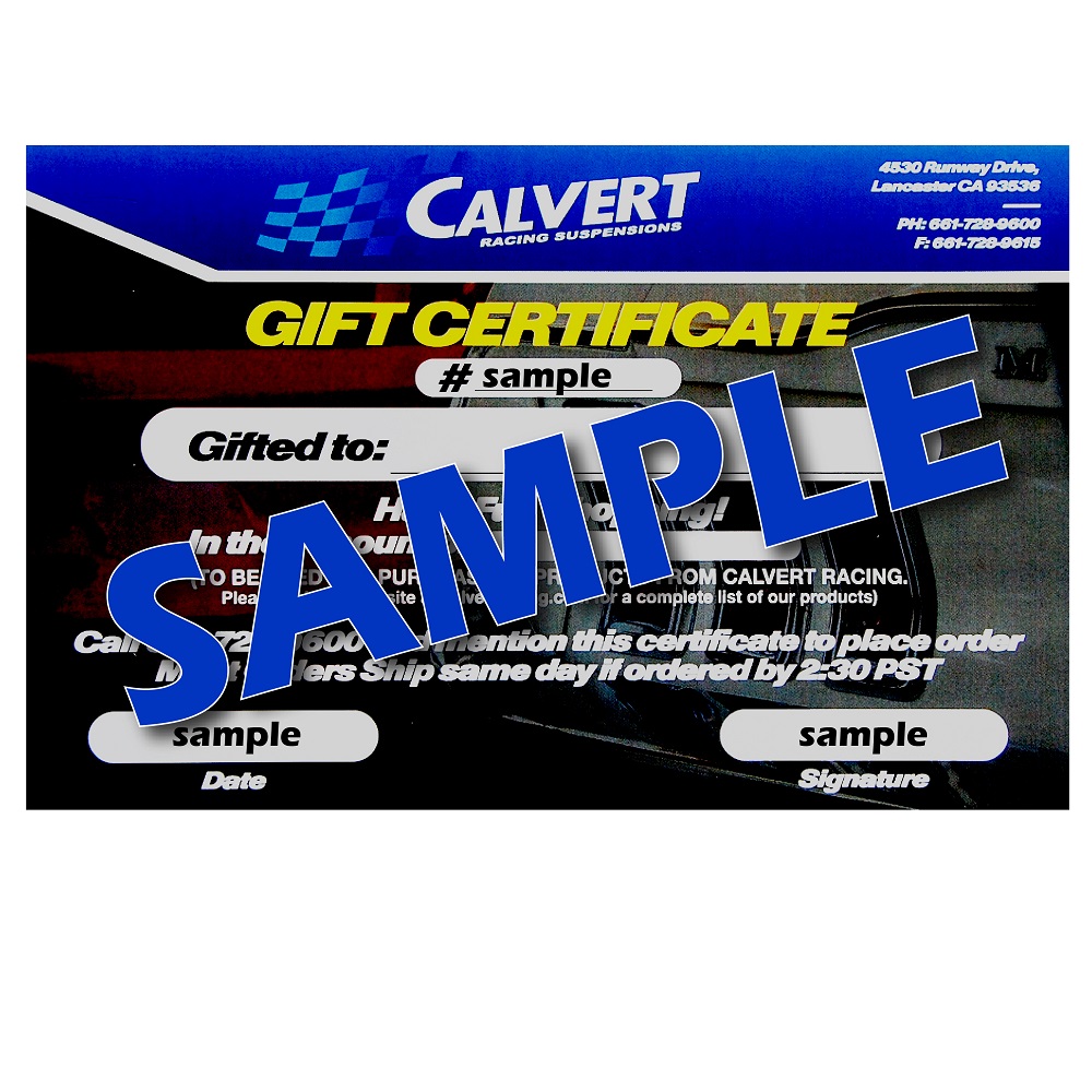 $100 Gift Certificate (GC-100)